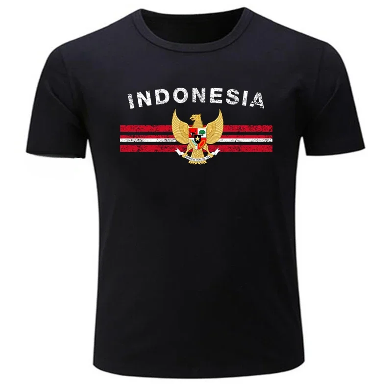 

men T-Shirt tees top male tee-shirt Men tshirt Indonesian Flag Shirt Indonesian Emblem Indonesia Flag Shirt fashion T Shirt