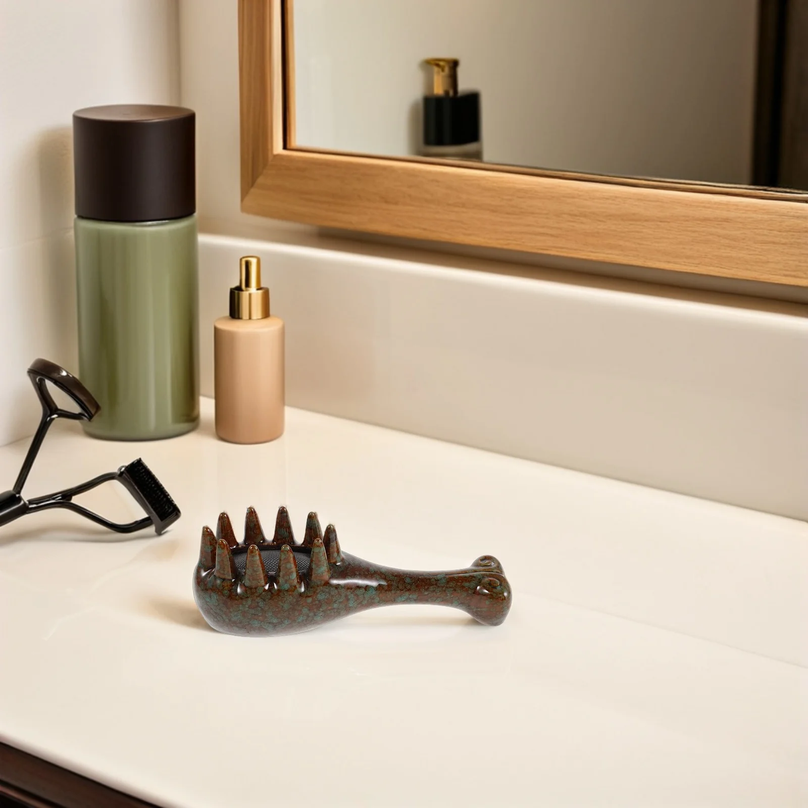 

Керамическая расческа для прижигания кожи головы, массажная расческа для волос с широкими зубьями, инструмент Гуаша, эргономичная ручка, релаксация кожи головы, уход за волосами для дома