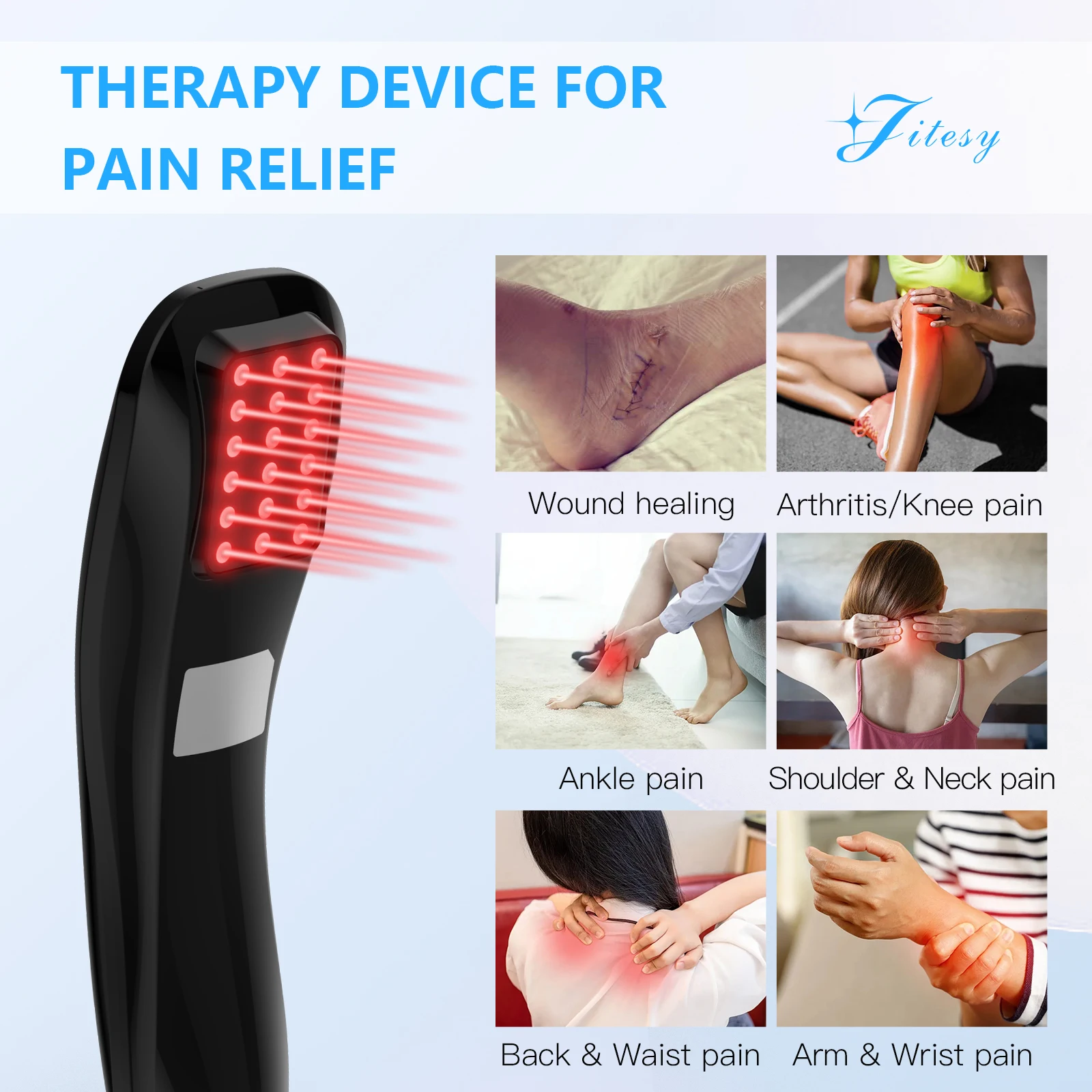 18x620nm Laser Therapy Device,Infrared Light Therapy Device for Pain Relief, Deep Penetrating for muscle Aches Neuropathy, Joint