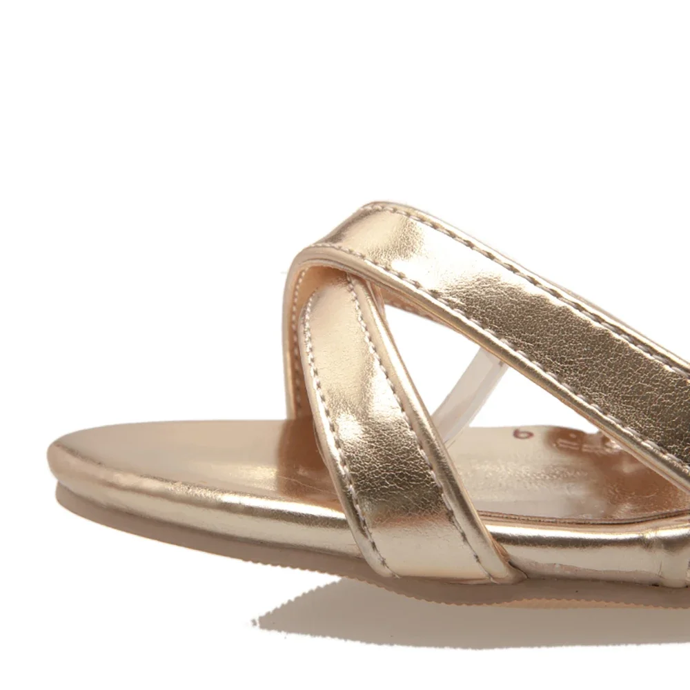 جديد الصيف مريحة الأحمر الفضة النساء الصنادل عالية الكعب الخنجر سيدة Slingback أحذية زائد حجم كبير صغير 32 43 45 47 #4