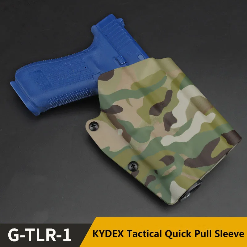 

KYDEX Tactical Pistol Holster G-TLR Tactical Light Special Quick Pull Sleeve For GLOCK 9/40 17-LENGTH (GLOCK 17/19/19X/45) TLR-1