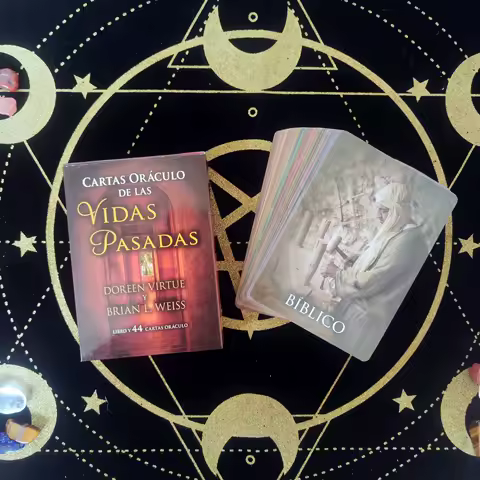 Past Life Oracle Cards A 44 Tarot Spanish Version Divination Edition FortuneTelling Deck Borad Playing Games 10.3*7.4cm