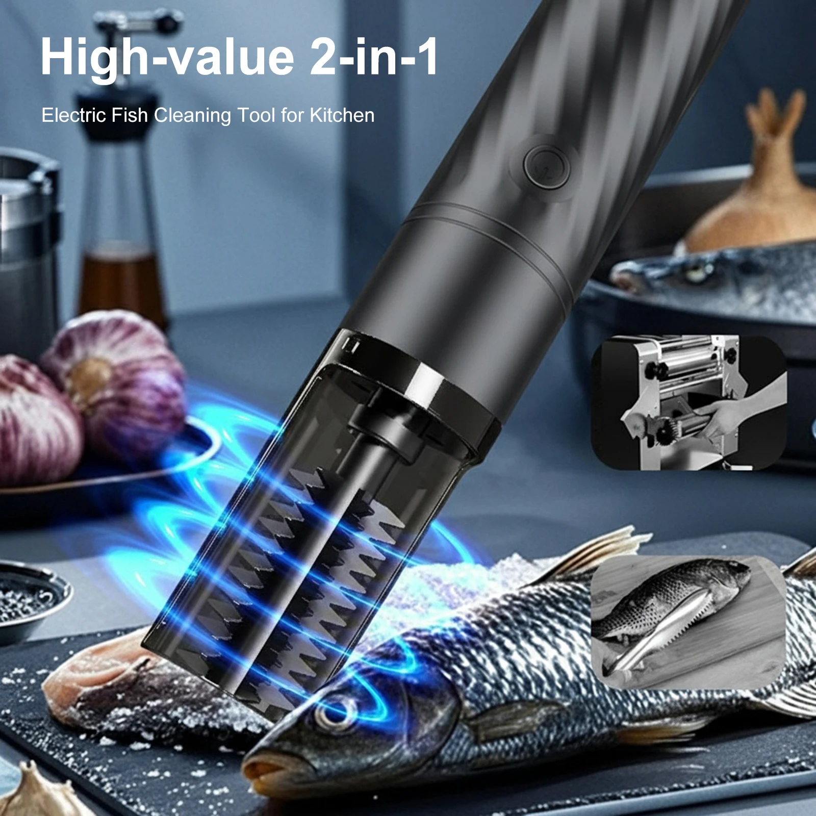

Wireless Electric Fish Scale Remover Fish Scaling Tool Commercial Fish Skining and Scaling Scraper Coconut Fish Scale Remover