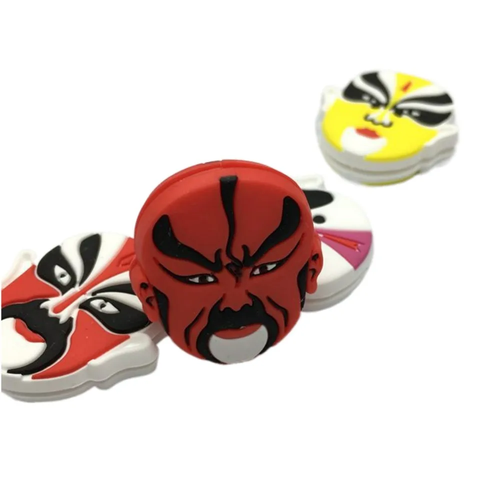 Peking Opera Mask Tennis Shockproof Absorber Silicone Anti-Vibration Tennis Racket Shock Pad Personality Chinese Style