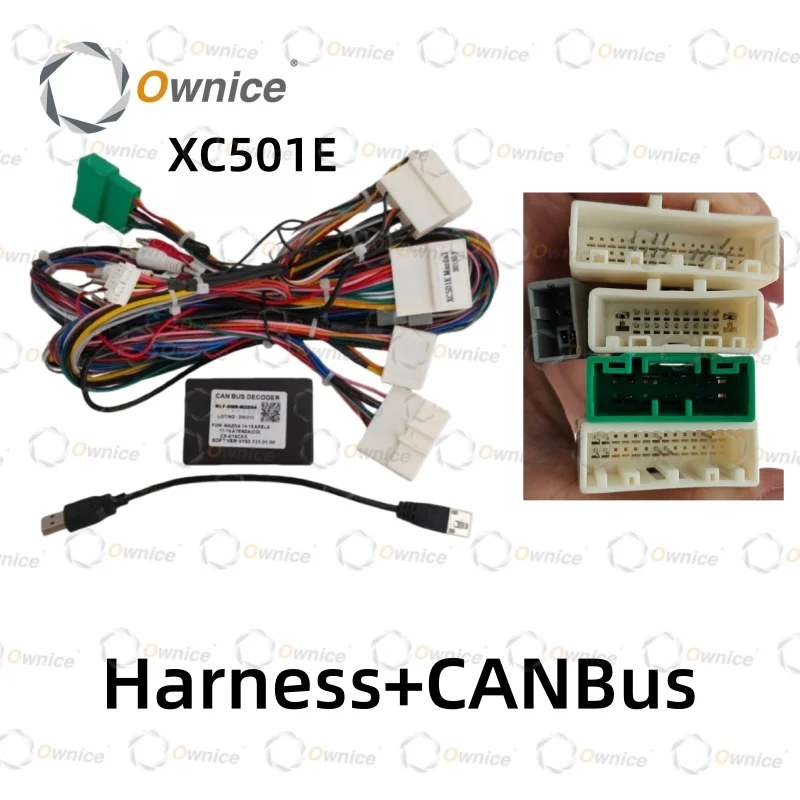 Ownice Car Radio Power Cable Harness Canbus For Mazda 3 / AXELA 2019 - 2020 Audio Adaptor Cable Android Head Unit dvd play