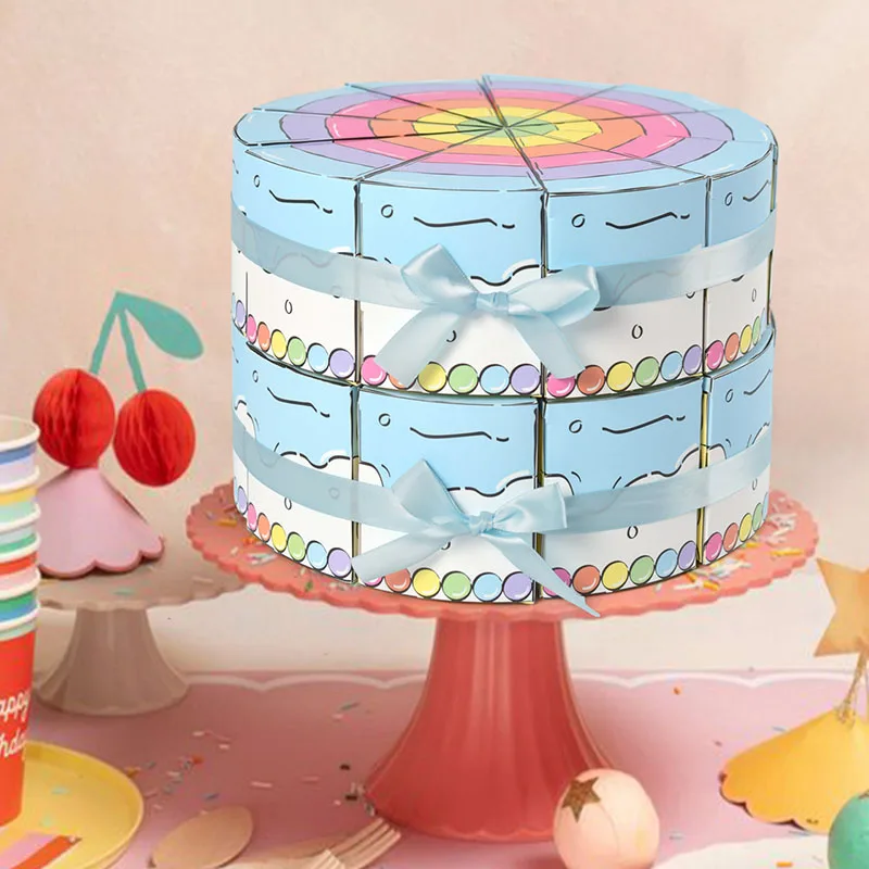 10/20Pcs Dreieckige Kuchen Geformt Papier Geschenk Box Cookie Süßigkeiten Baby Dusche Gefälligkeiten Behandeln Kinder Geburtstag Party Dessert verpackung Boxen – Detail 4