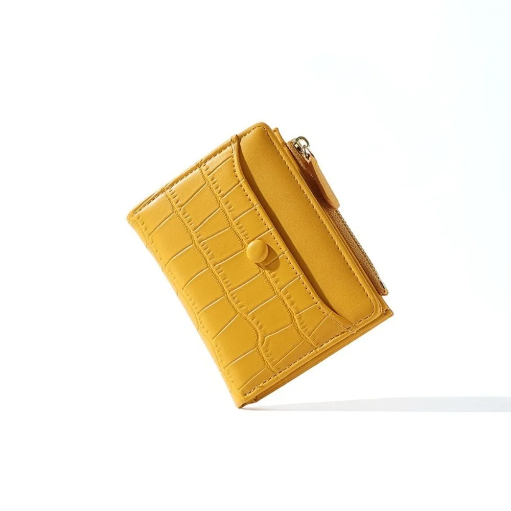 

Multi Card Slot Crocodile Pattern Wallet Short Waterproof PU Leather Coin Purse Fold Large Capacity Multiple Card Holder Work