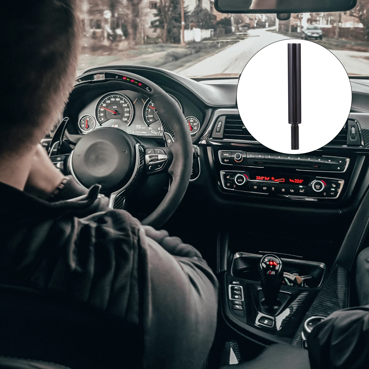 

1pc Manual Gear Shifter Extender Car Lever Knob Smooth Durable Adjustable Length For Improved Shifting Comfort