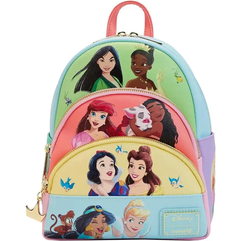 Zaino Disney Loungefly Princess - Zaino ufficiale multitasche per ragazze, zaino da viaggio regalo di compleanno
