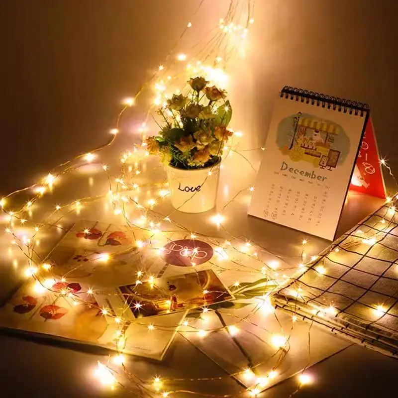 Battery Box Copper Wire String Lights Christmas Decorative Lights Festive Battery Powered Lighting