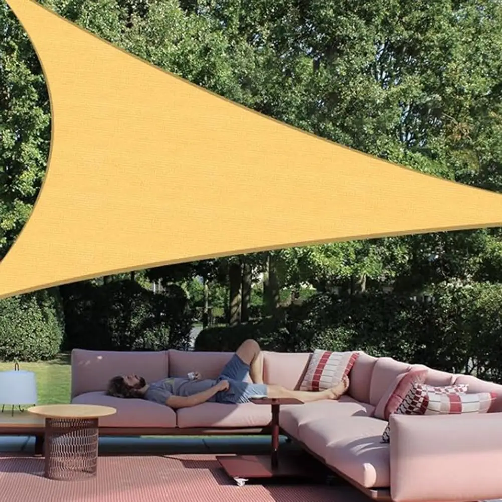 Park Shade Canopy Outdoor Shade Cloth Uv Resistant Fabric Breathable Wind-resistant Canopy with Stainless Steel D-rings Patio