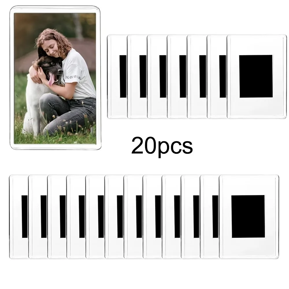 40pcs Acrylic Refrigerator Magnet Picture Frame / DIY Acrylic Fridge Magnetic Photo Frames / DIY Photo Display Holder