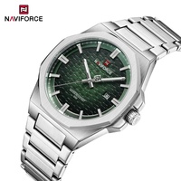 NAVIFORCE Luxury Brand Design Men's Wristwatch Calendar Steel Stainless Steel Strap Calendar Quartz Waterproof Watches 2025 New