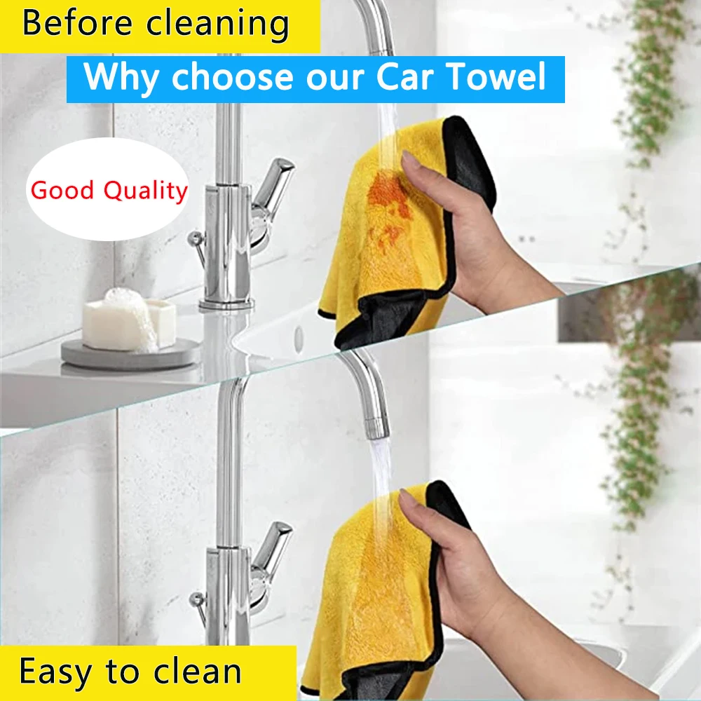 1-40Pcs Microfiber Towel Soft Car Microfiber Cloth Wash Towel Microfiber Cleaning Cloth Car Wash Drying Towel Auto Detailing ﻿