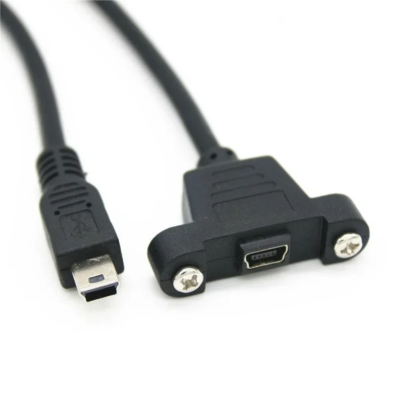 Micro-USB 5pin Micro USB 2.0 & Mini-USB 5pin Mini USB 2.0 Male To Female Connector Adapter Cable 30cm 50cm with Panel Mount Hole