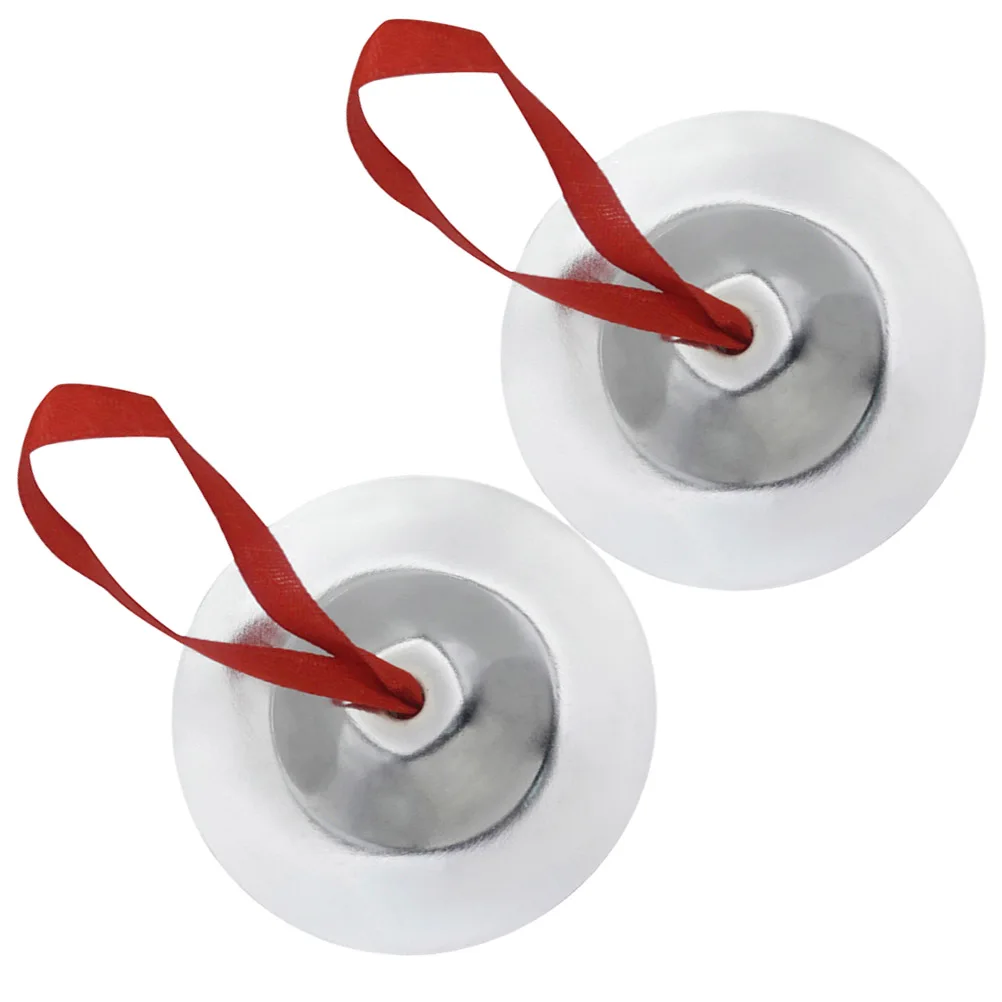 

1Pair Golden Finger Cymbals Mini Instruments Crisp Loud Simple Playable for Dancer Evening Party No Edges Safe