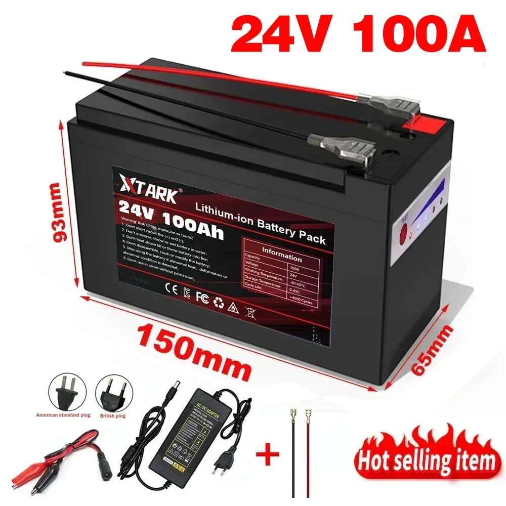 

24v Lithium Batteries 18650 Rechargeable 24V 50Ah 100Ah Battery + Charger,For CCTV Camera, Stroller, Sprayers Electric Vehicle