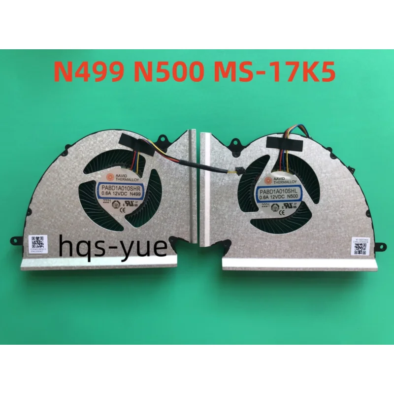 Original for MSI GE77HX GP76HX CPU GPU COOLING FAN N499 N500 MS-17K5