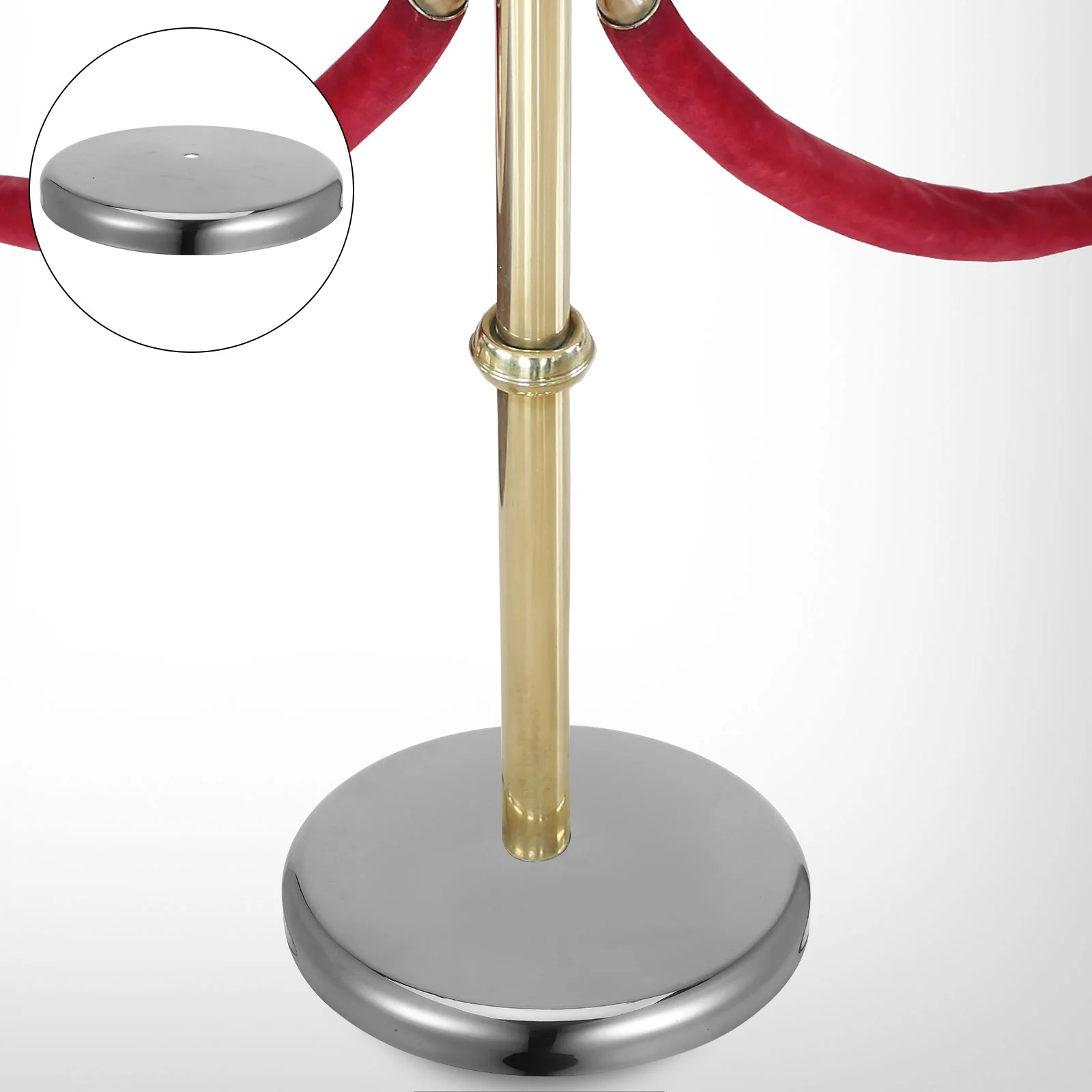 Fence Outdoor Base One Meter Railing Delineator Flat Plate 3200X3200X300CM Retractable Silver Traffic Post Stand