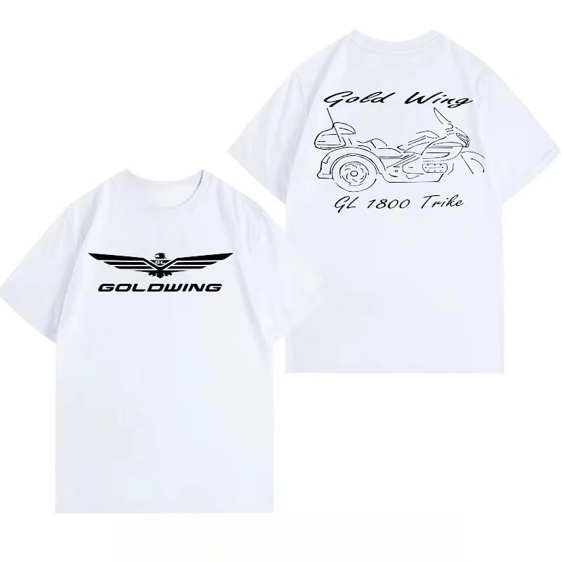 

Honda Trendy Hot Items Men's and Women's T-shirt Golden Wing HONDA GL1800 Motorcycle Classic Retro Print Summer Racing Shirt