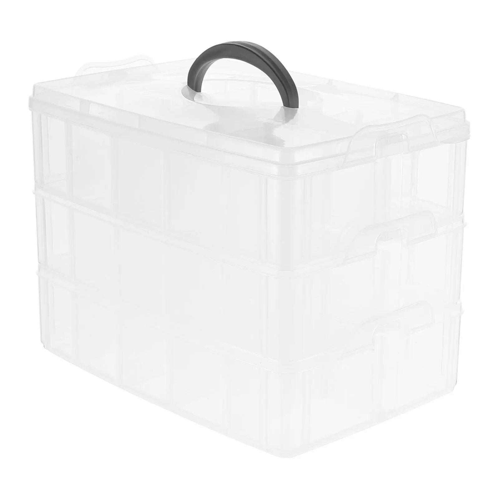 

30 Grids 3-Layer Storage Box Multifunctional Organizer For Jewelry Beads Underwear Socks Knitting Tools Crafts