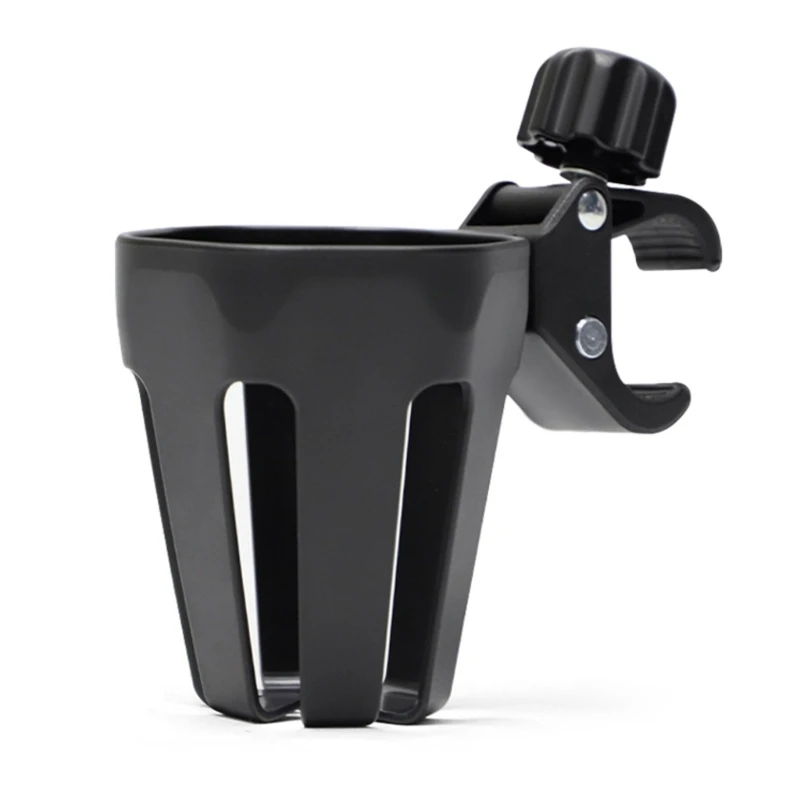 

Baby Stroller Cup Holder Stand Milk Bottle Rack Universal 360 Rotatable Organiser for Toddlers Pram Cart Accessory Black