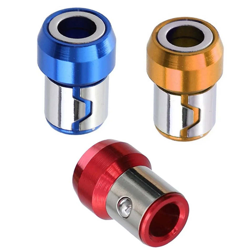 1/3pcs Magnetic Ring 1/4 Inch Hex Shank Screwdriver Bit Metal Anti-corrosion Precision Screwdriver Bit Holder Screw Tool