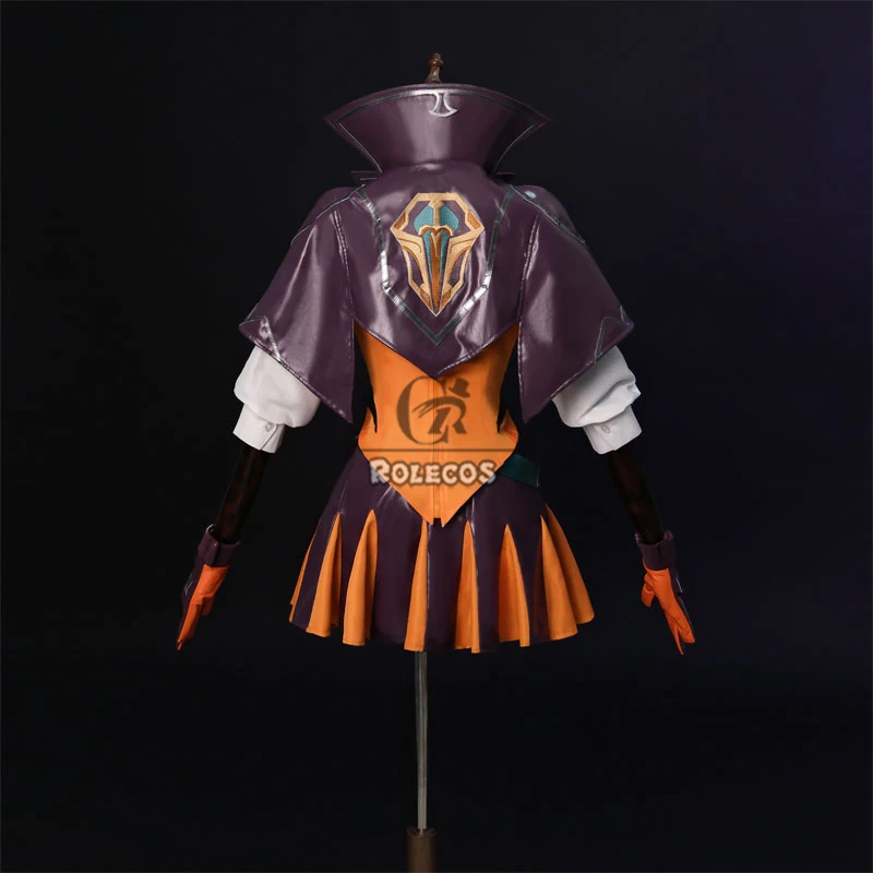 ROLECOS LOL Lux Battle Academia Cosplay Costume Halloween Lux Costume Women Dress Uniform Fullset Outfit Suit