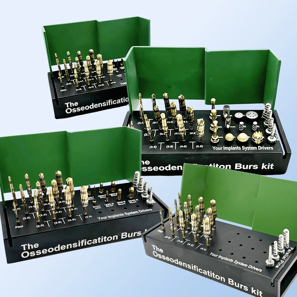 

Dental Surgical Implant System Kit with Osseodensification Burs and Drills for Maxillary Sinus Lift Bone Grafting Procedures