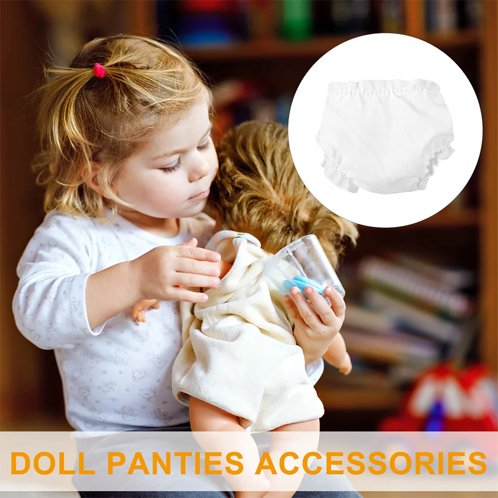 10pcs Mini Panties Elastic Toy Underwear Fabric Underwear for Kids Dolls babies diapers