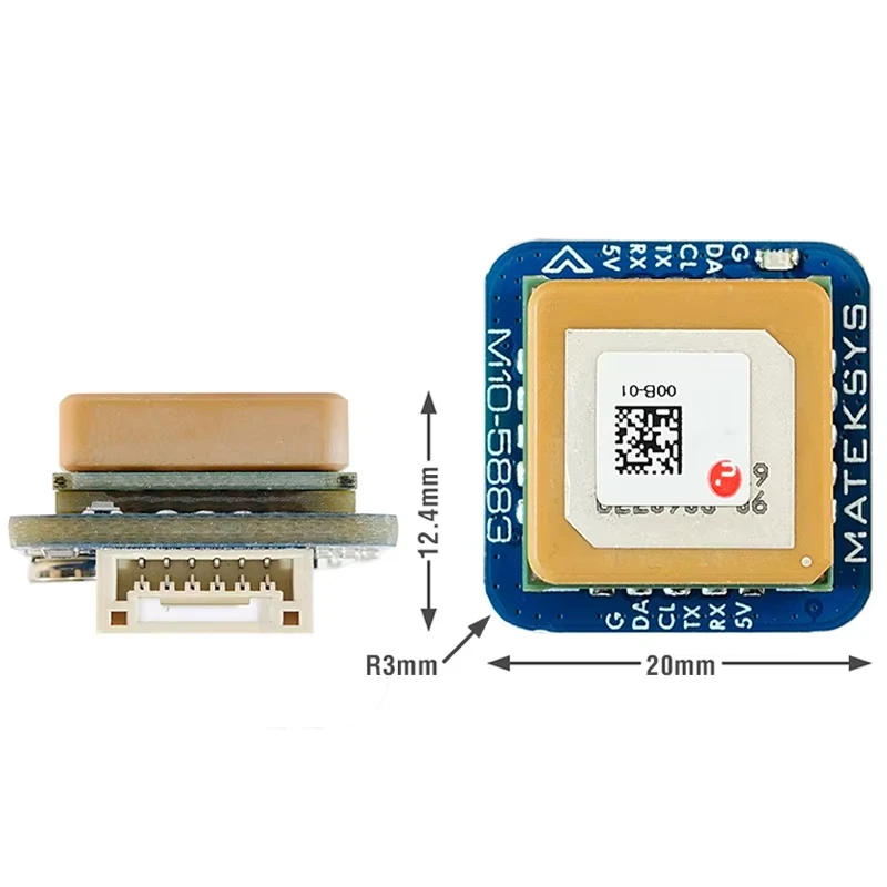 Matek Systems M10Q-5883 SAM-M10Q GPS Module QMC5883L Compass Digital AirSpeed 72 Channel 4~9V For RC FPV Racing Drone