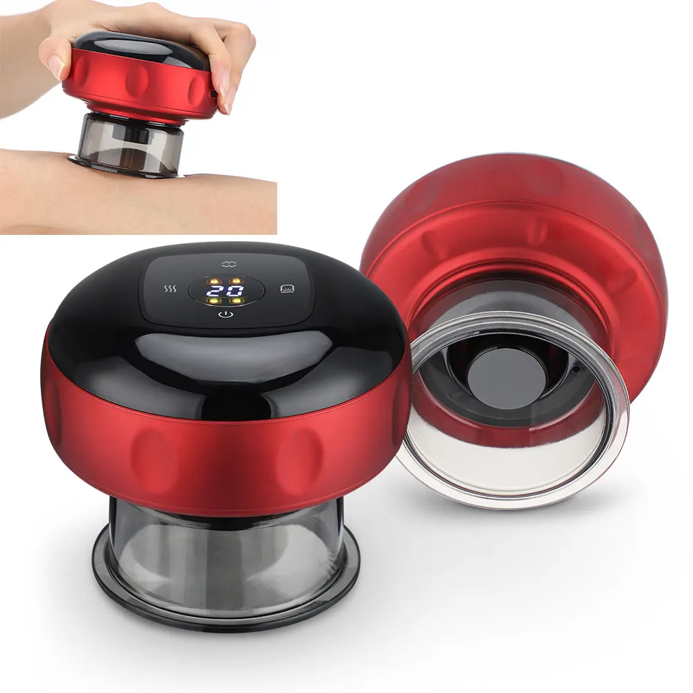 Intelligentes Kabelloses Elektrisches Schröpfgerät, Körpermassagegerät mit Timer, Saugnapf-Gerät zur Körperstraffung, Schönheit und Gesundheit