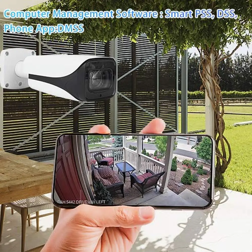 4MP Smart AI IR Bullet IP Camera 2.7mm-12mm Lens Perimeter Protection Object Detection Face Recognition 60m Night Vision