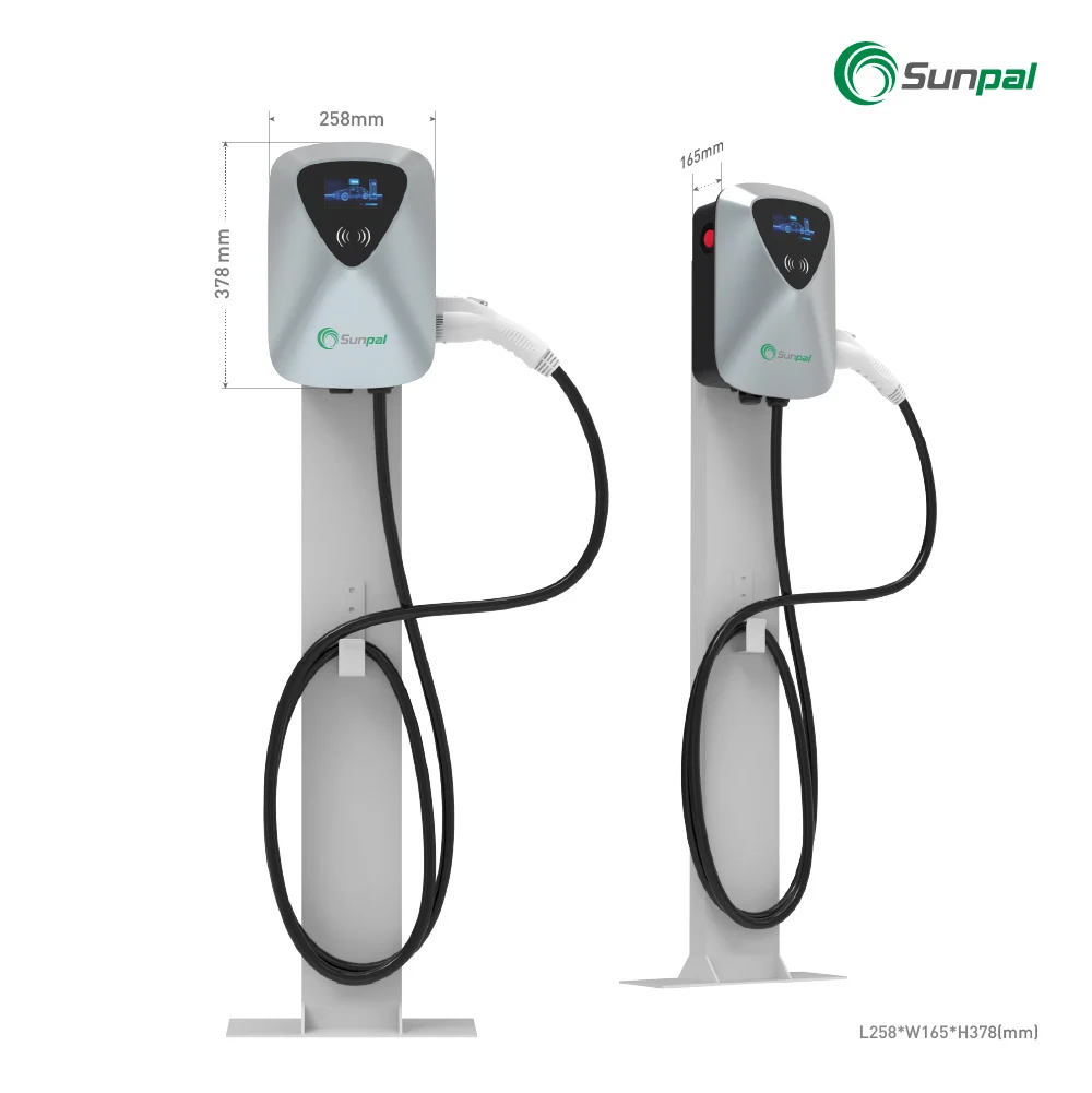 Three Phase Ev Charger 10KW 11KW 22KW Electric Charging Station With Type 2 Ev Sockets