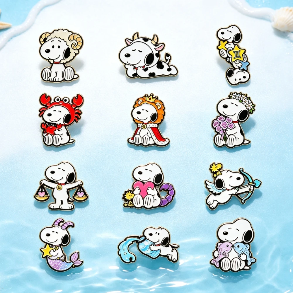 12-teiliges Set mit niedlichen Emaille-Ansteckern im Cartoon-Stil mit Tiermotiven, Tierabzeichen, Broschen für Rucksack, Jacke, als Geschenk für Fans – Detail 5