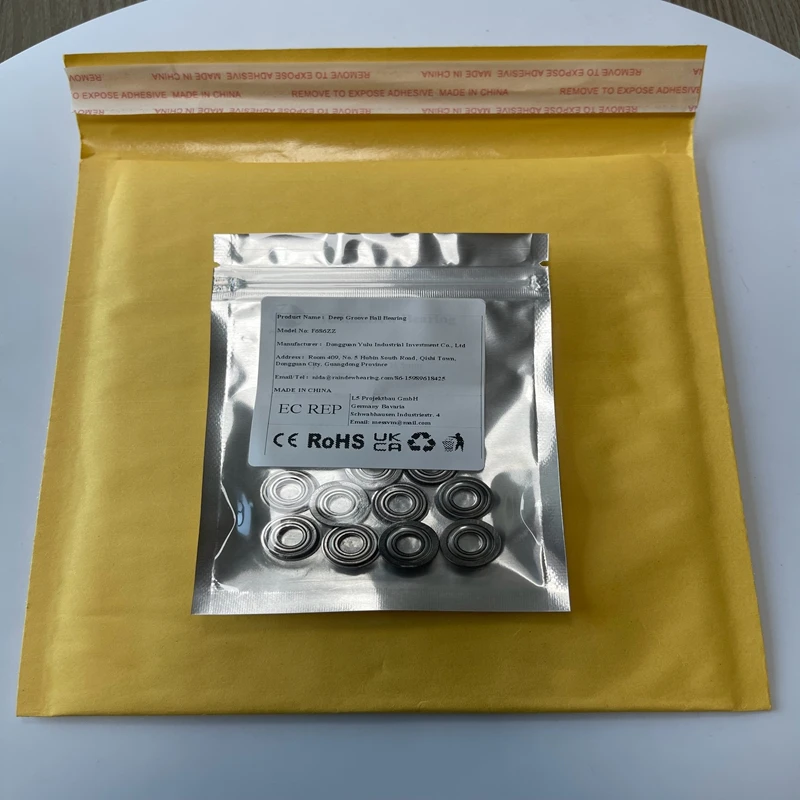 

10Pcs F686ZZ 6X13X5mm Flange Ball Bearing ABEC-7 F686ZZ f686