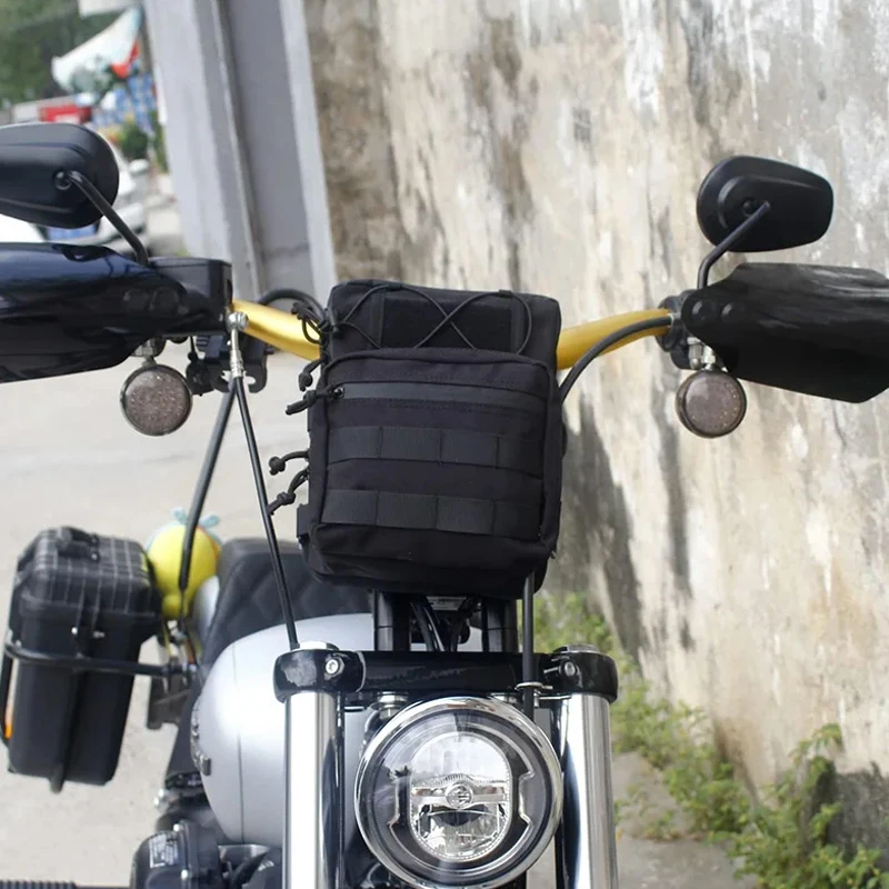 Motorcycle Handlebar Bag For Harley Softail Dyna Sportster FXBB Custom Front Handle Bars Bags Travel Pouch Bag
