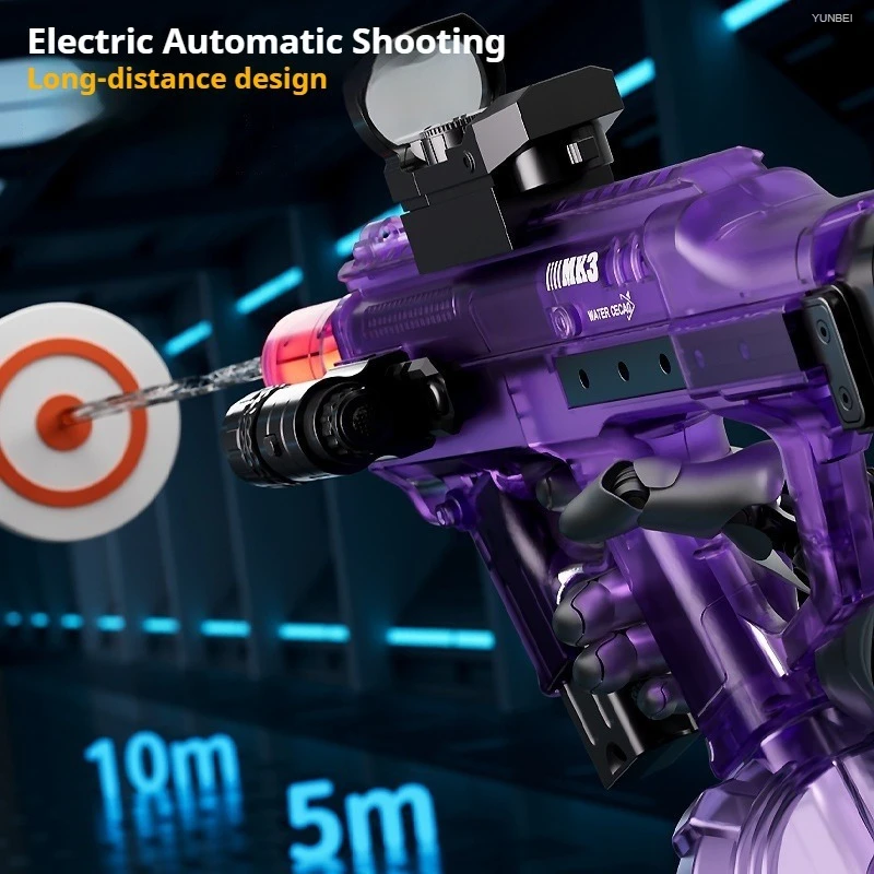 Elektrisk vattenpistol med led-lampor och kontinuerlig eldgivning_voghion.com