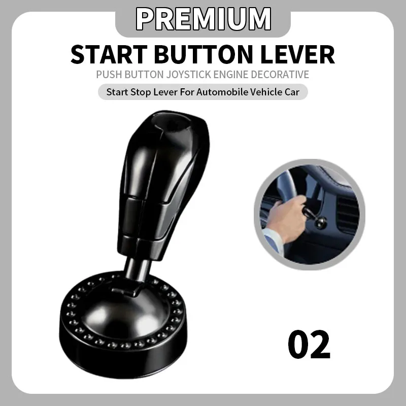 Tuas Tombol Start Otomotif, Tombol Tekan Joystick, Tuas Start Stop Dekoratif Mesin Untuk Mobil Kendaraan Wanita Pria