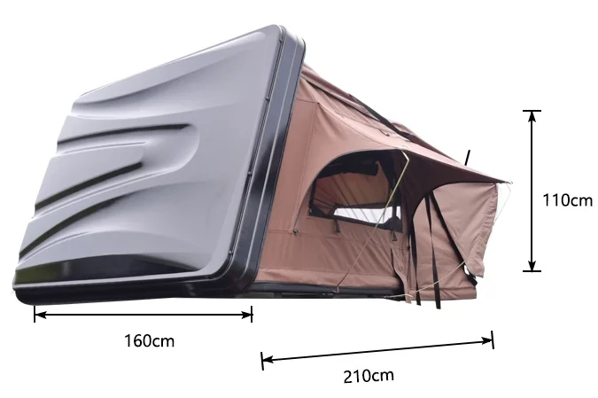 عالية الجودة التخييم جيدة خيمة مقاومة للماء ABS خيمة قشرة صلبة الجانب افتتاح سقف أعلى خيمة #2