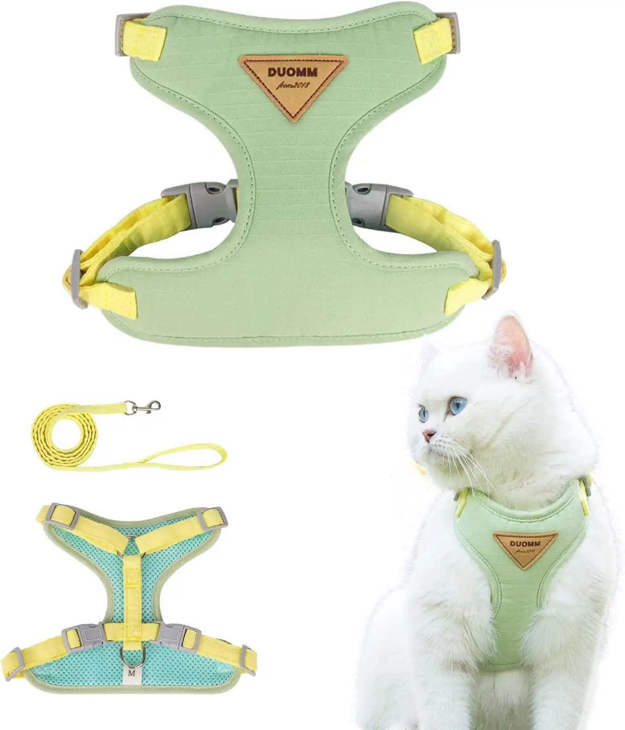 ปรับสายรัดลูกแมวชุด Escape PROOF Breathable Cat Harness และสายจูงสําหรับเดินกลางแจ้งควบคุมง่าย PET Supplies