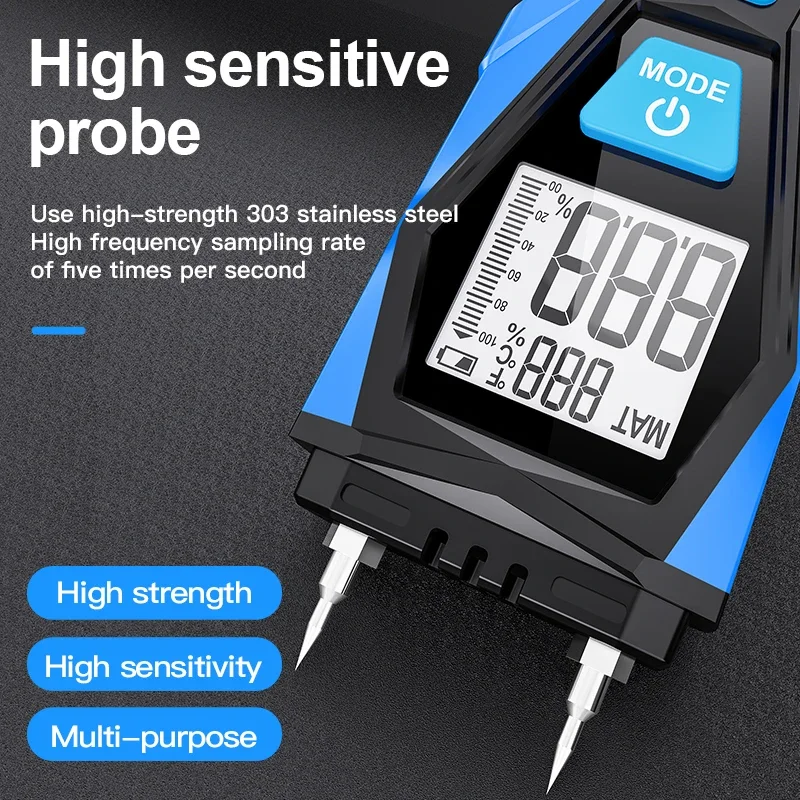 Digitale Hout Vochtmeter Digitale Vochtigheid Tester Hygrometer Hout Vochtige Detector Boom Dichtheid Mositure Meter
