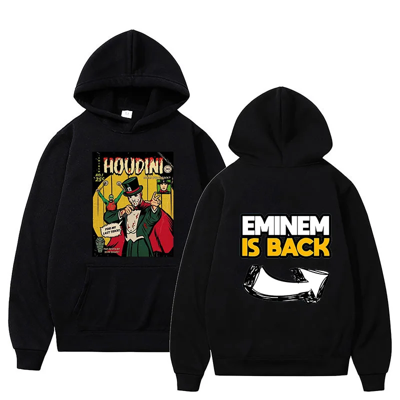 Camisetas Eminem Houdini Merch para hombre y mujer, camisetas de manga corta informales a la moda, ropa de calle para fanáticos, sudaderas gráficas,