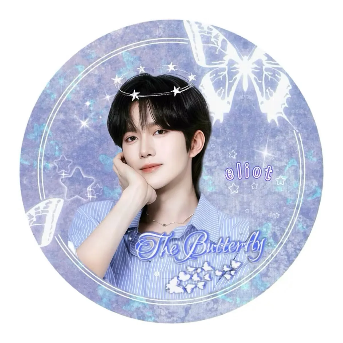 

Значок с поддержкой вентилятора, звезда Qiu Huangxing Qiu Dingjie, жестяная брошь, материал, коллекция проса, подарок, рисовый круг