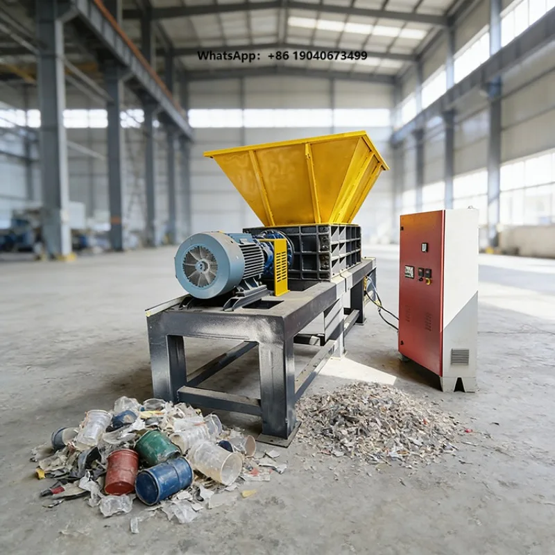 Automotive Waste Tire Recycling Shredder Automatic Tire Rubber Tearing Machine Large-Scale Scrap Tire Crusher High Motor ZX