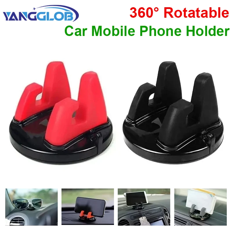 

360° Rotatable Mobile Phone Holder Car Bracket Non-Slip GPS Navigation Car Mount Stand Support in Car Universal for All Phones