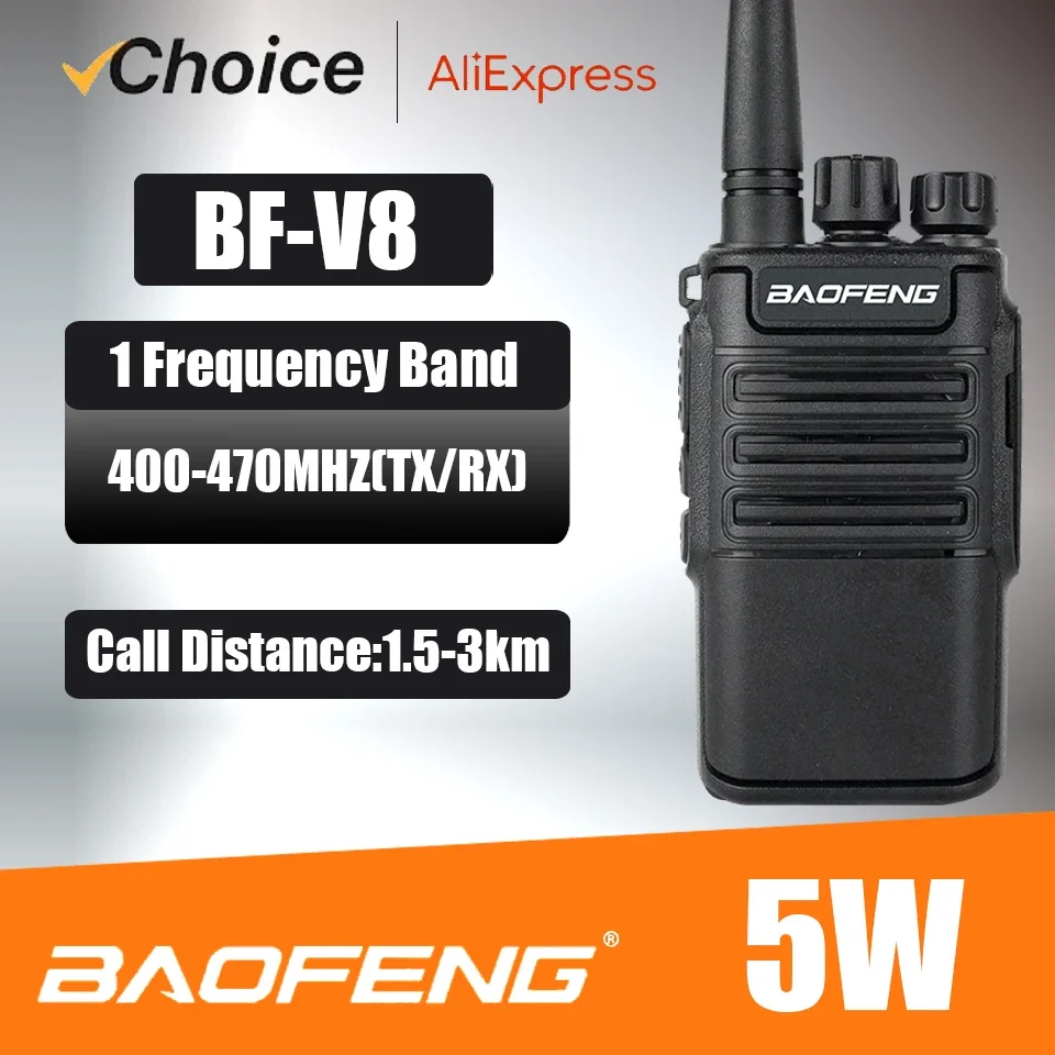 Baofeng Walkie Talkie BF-V8 Mini, 2 buah radio dua arah pengisi daya tipe-c berkemah untuk hadiah ulang tahun anak-anak mainan anak