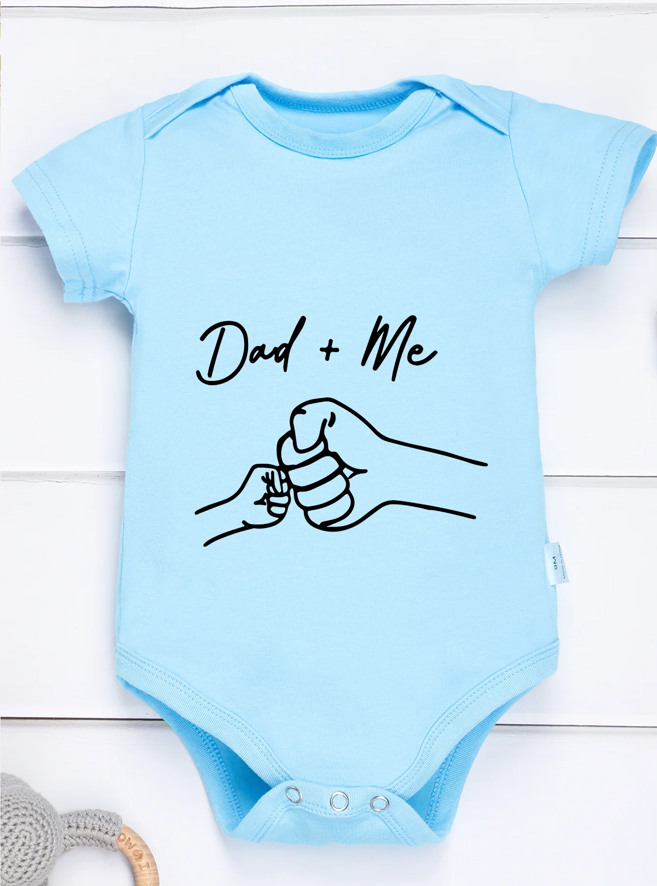 Clothes Rompers Dad and Me Printing Trendy Short Sleeve Bodysuit Newborn Infant Toddler Baby Girl Boy Jumpsuit High Quality