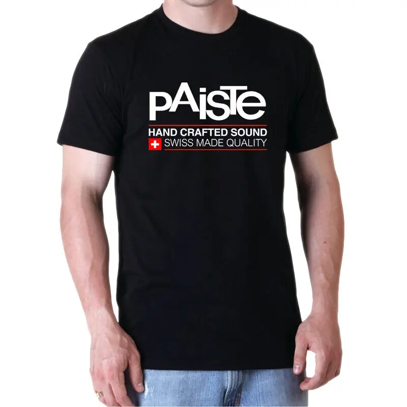 New Paiste Hand Crafted Sound Logo BLack T-Shirt Men\'s Women\'s Sizes S-5XL long sleeves