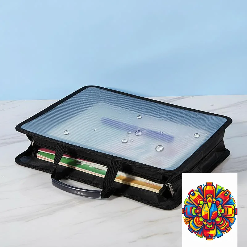 Transparent Mesh A4 File Bag Multi Item Storage Waterproof Big Capacity Odorless Pouch for School Office Travel Document